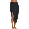 Sunshine 79 Gypset Convertible Faux Wrap Coverup In Black