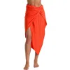 Sunshine 79 Gypset Convertible Faux Wrap Coverup In Orange