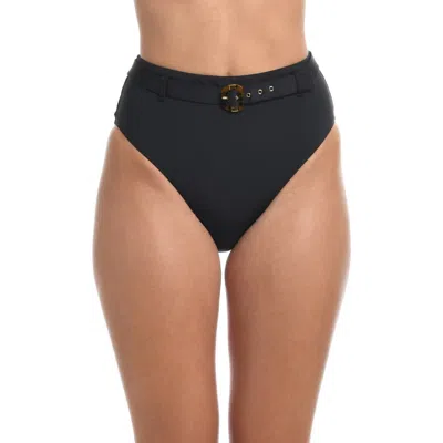 Sunshine 79 Solids High Waist Bikini Bottoms In Black