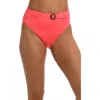 Sunshine 79 Solids High Waist Bikini Bottoms In Watermelon