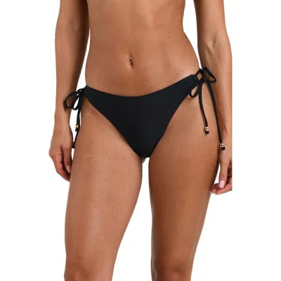 Sunshine 79 Solids Side Tie Bikini Bottoms In Black