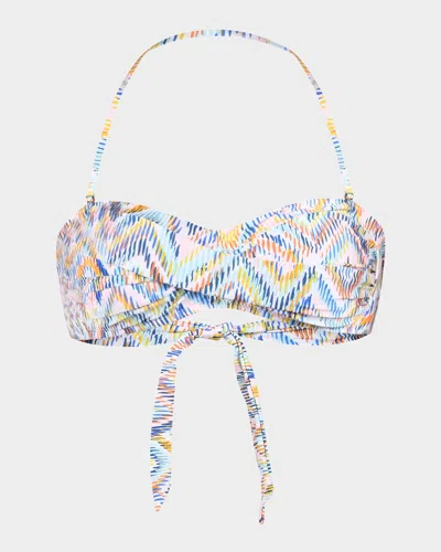 Sunshine 79 Soul Twist Bandeau Bikini Top In Multi
