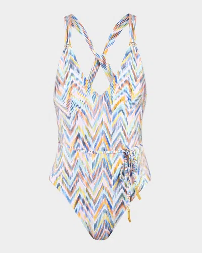 Sunshine 79 Soul V-plunge One-piece Swimsuit In Multi
