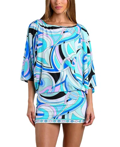 Sunshine 79 Studio Swirl Mini Dress Cover Up In Multi