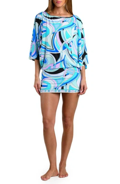 Sunshine 79 Studio Swirl Mini Dress Cover Up In Multi