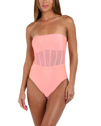 Sunshine 79 Sunshine Solids Bandeau One-piece In Pink