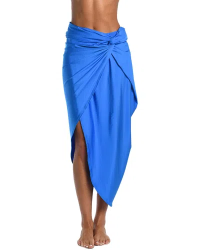 Sunshine 79 Gypset Convertible Faux Wrap Coverup In Pacific Blue