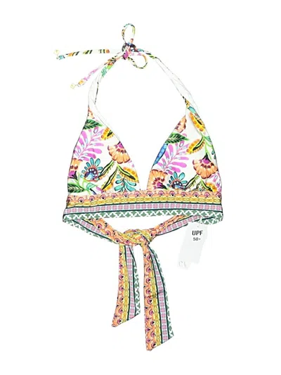 Sunshine 79 Swimsuit Top White Print Pattern Swimwear
