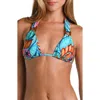 Sunshine 79 Polynesia Tropics Tri Slider Bikini Top In Blue Multi