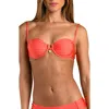 Sunshine 79 Solid Underwire Bra Top In Orange
