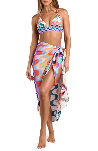 Sunshine 79 Untamed Tropics Cover-up Sarong In Multi