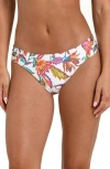 Sunshine 79 Wild Vines Shirred Side Bikini Bottoms In Multi