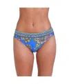 Sunshine 79 Beatnik Blossoms Hipster Bikini Bottoms In Pacific Blue