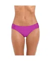 Sunshine 79 Gypset Shirred-side Bikini Bottoms In Bright Violet
