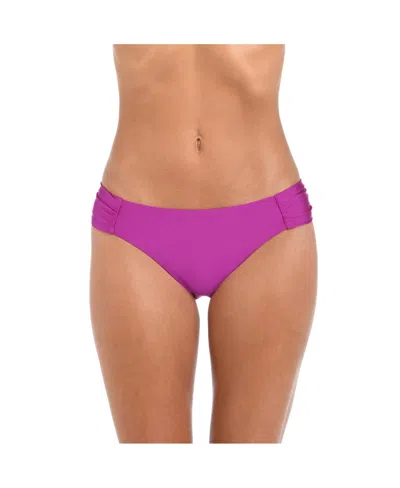 SUNSHINE 79 WOMEN'S BOTTOMS SWIM SUNSHINE SOLIDS SHIRRED SIDE HIPSTER