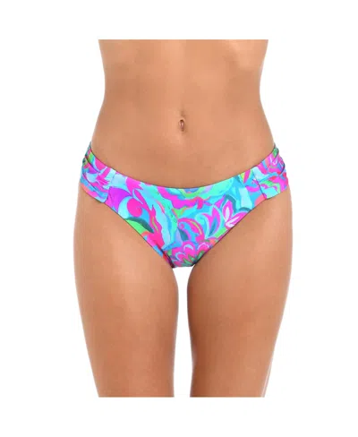 Sunshine 79 Women's Bottoms Swim Swirltopia Shirred Side Hipster In Multi