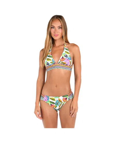Sunshine 79 Women's Bra Top Swim Jungle Jive Banded Halter In Multi