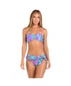 Sunshine 79 Swirltopia Twist Front Bandeau Bikini Top In Multi