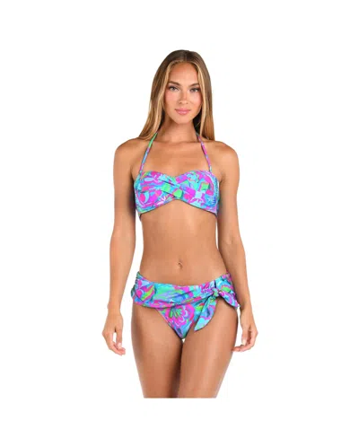 Sunshine 79 Women's Bra Top Swim Swirltopia Twist Bandeau In Multi