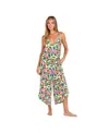 Sunshine 79 Jungle Crop Wide Leg Cover-up Jumpsuit In Multi