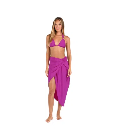 SUNSHINE 79 WOMEN'S COVER UP SWIM SUNSHINE SOLIDS CONVERTIBLE FAUX WRAP
