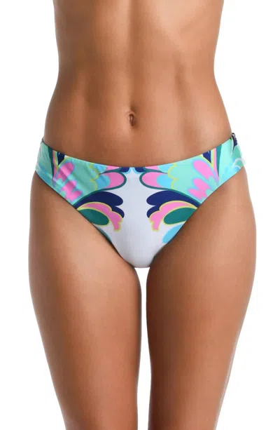 Sunshine 79 Women's Feathers Hipster Bikini Bottom In Multi Blue In Purple