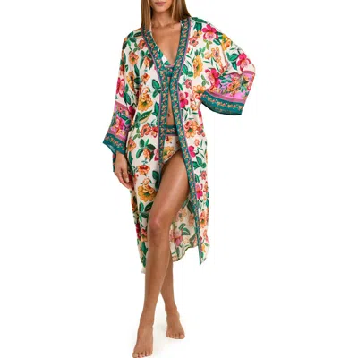 Sunshine 79 Zen Garden Satin Cover-up In Multi