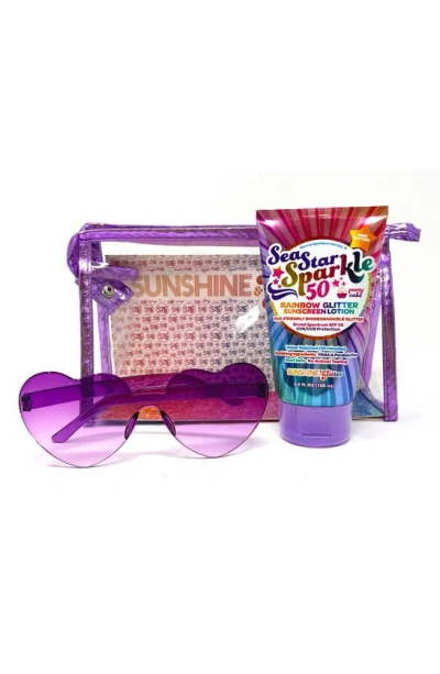 Sunshine & Glitter Kids' Sea Star Sparkle Rainbow Party Travel Gift Set