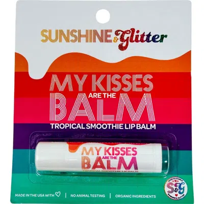Sunshine & Glitter Kids' My Kisses Are The Balm Tropical Smoothie Lip Balm In White