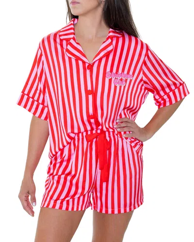 Sunshine Society Christmas Club Short Sleeve Shorts Set