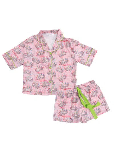 Sunshine Society Crown Jewel Silky Set In Pink