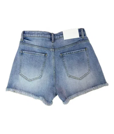 Sunshine Society Denim Shorts, Plain In Blue