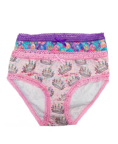 Sunshine Society Girls' Lace Trim Slumber Party Underwear, Pack Of 2 - Little Kid, Big Kid In Multi