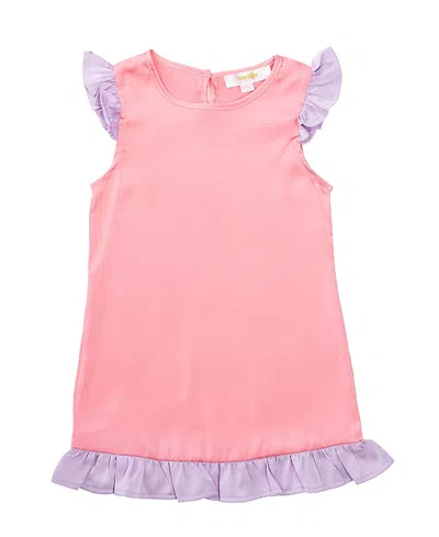 Sunshine Society Girls' Solid Silky Dress - Baby, Little Kid In Pink