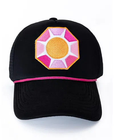 Sunshine Society Kids' Girls' Solitaire Sun Trucker Hat In Black