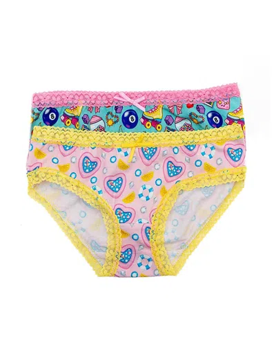 Sunshine Society Girls'lace Trim Underwear, Mix Tape 2 Pack - Little Kid, Big Kid In Multi