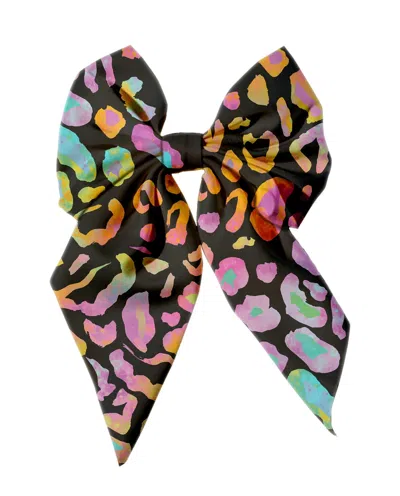 Sunshine Society Hair Bow, Bright Animal In Black