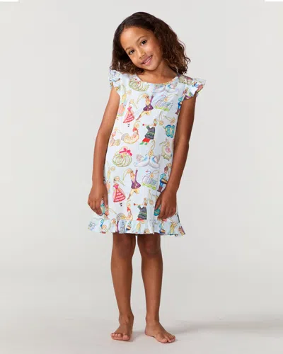 Sunshine Society Kids 12 Days Silky Dress In Blue