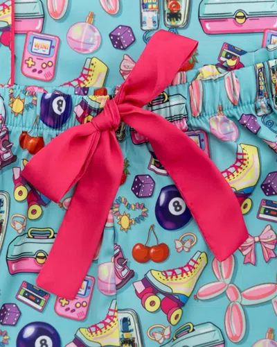 Sunshine Society Kids 90s Silky Pant Set In Multi