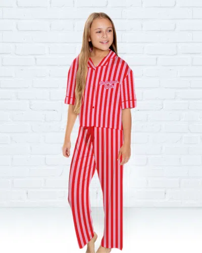 Sunshine Society Kids Christmas Club Silky Set In Multi