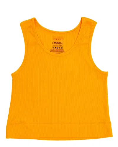 Sunshine Society Kids Sunshine Classic Ribbed Tank, Orange
