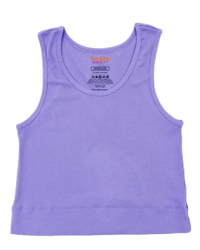 Sunshine Society Kids Sunshine Classic Ribbed Tank, Purple