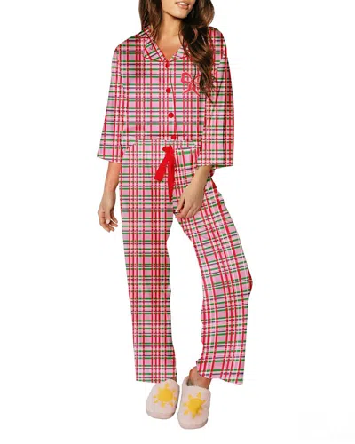 Sunshine Society Merry Magic 3/4 Sleeve Pants Set In Multi