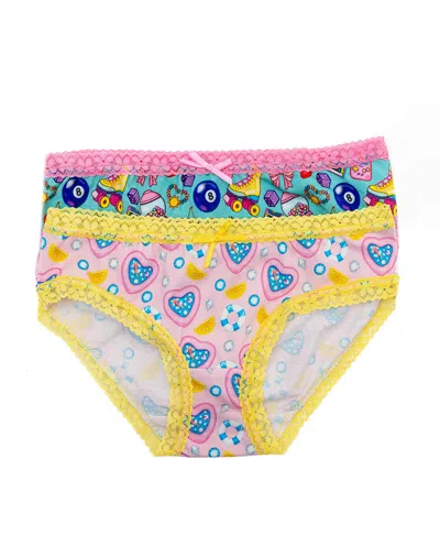 Sunshine Society Kids' Mix Tape Vibes Panties 2-pack In Multi