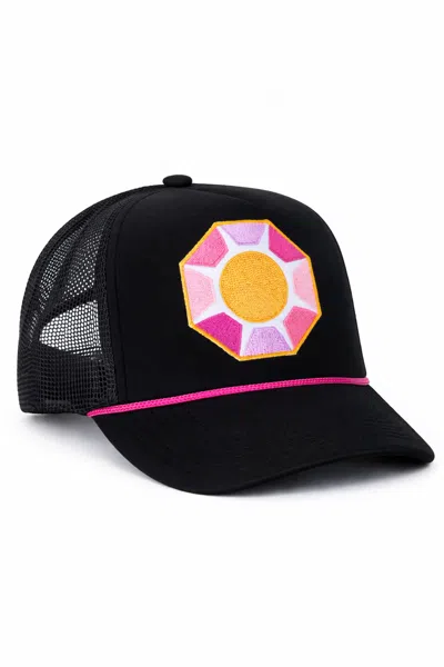 Sunshine Society Solitaire Sun Trucker Black Hat