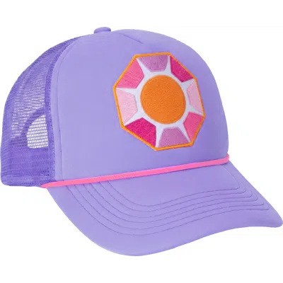 Sunshine Society Solitaire Sun Trucker Hat In Multi