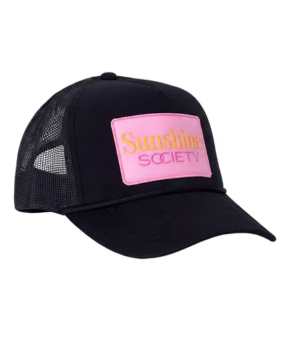 Sunshine Society Trucker Hat, Black