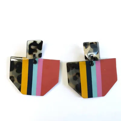 Sunshine Tienda - Poppy Earrings In Tortoise In Multi