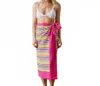 Sunshine Tienda Andie Rainbow Stripe Sarong In Multi In Multi