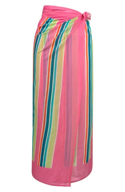 Sunshine Tienda Castaway Stripe Cotton Sarong In Multi